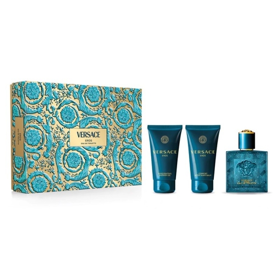 Versace Eros Eau De Toilette 50 ml + Shower Gel + After Shave Balm Cofanetto
