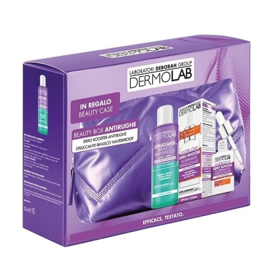 Dermolab Beauty Box Antirughe Siero Booster Antirughe 30 ml + Struccante Bifasico 50 ml