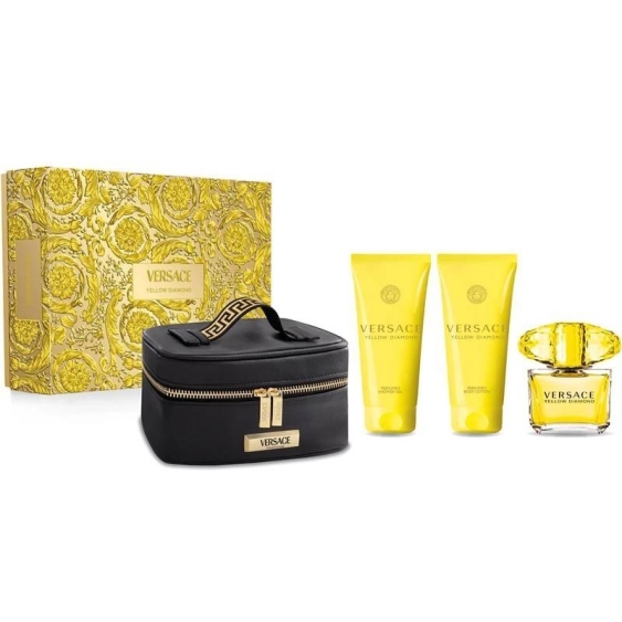 Versace Yellow Diamond Eau De Toilette 90 ml + Shower Gel 100 ml + Body Gel 100 ml Cofanetto