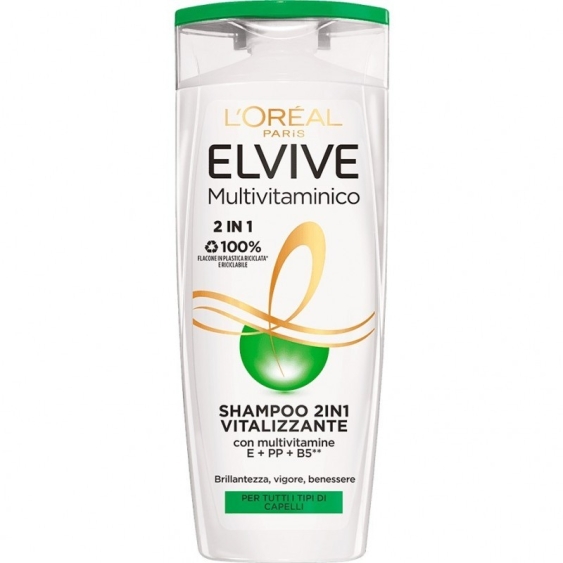 L'Oréal Paris Elvive Multivitaminico 2in1 Shampoo Vitalizzante 285 ml