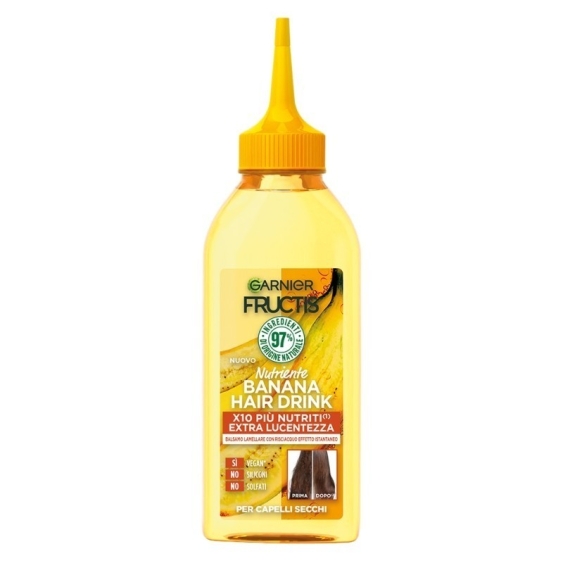 Garnier Fructis Hair Drink Banana Balsamo Lamellare Per Capelli Secchi 200 ml
