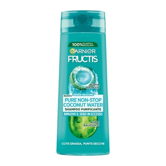 Garnier Fructis Pure Non-Stop Coconut Water Shampoo Purificante 250 ml