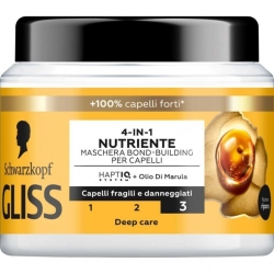 Schwarzkopf Gliss Olio Nutriente Maschera 4in1 Per Capelli Danneggiati 400 ml