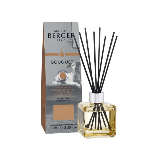 Maison Berger Paris Bouquet Cube Fruity And Floral Anti-Odori Animali Con Bastoncini 125 Ml