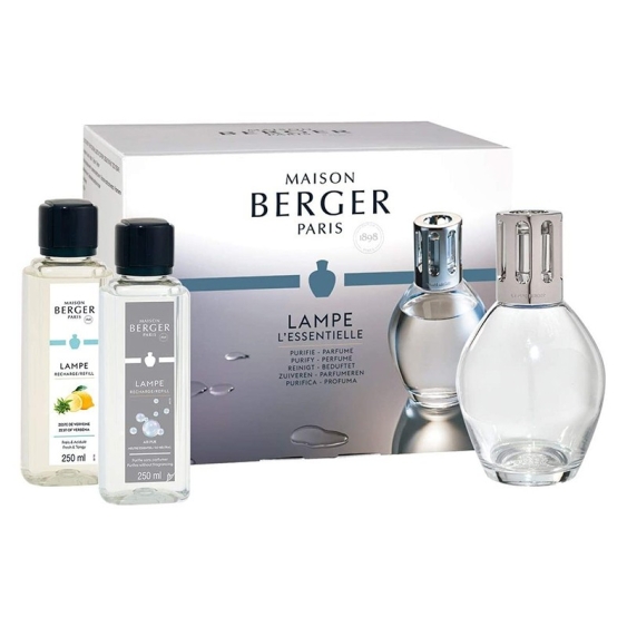 Maison Berger Paris Cofanetto Essentielle Lamp Ovale + Neutre Essentiel 250 ML + Zeste De Verveine 250 ML