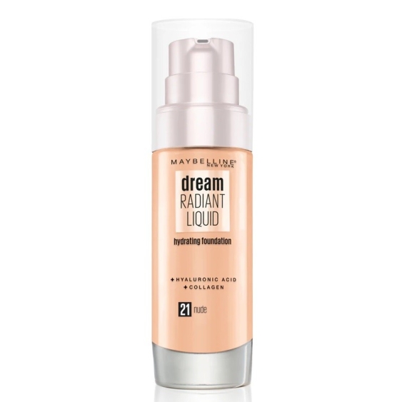 Maybelline Dream Radiant Liquid Fondotinta Idratante - 21 Nude