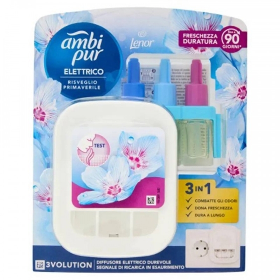 Ambi Pur Starter Kit 3Volution Diffusore Elettrico Risveglio Primaverile 20 ml