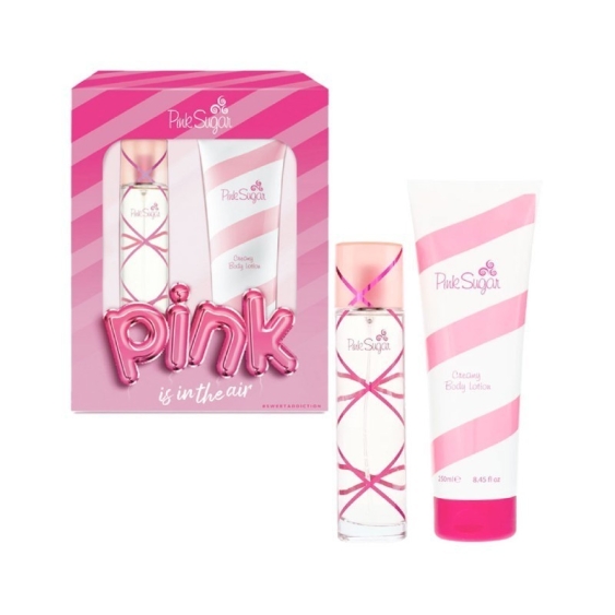 Aquolina Pink Sugar Pink Is In The Air Eau De Toilette 100 ml + Creamy Body Lotion 250 ml Cofanetto
