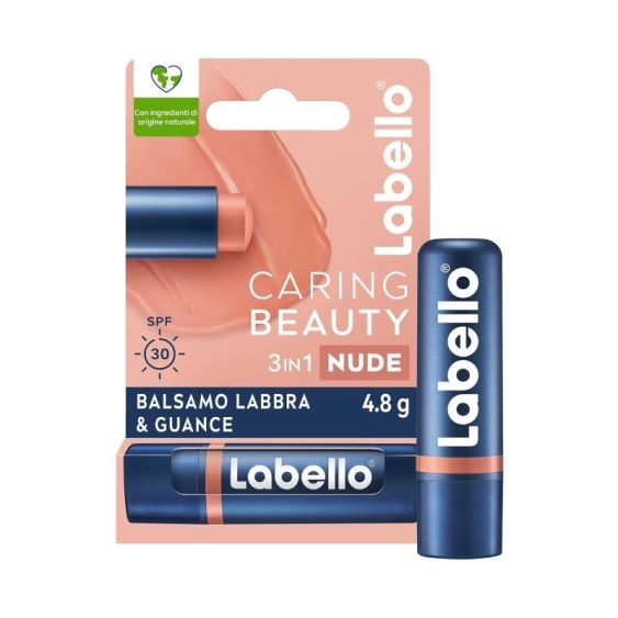 Labello Caring Beauty Balsamo Labbra & Guance SPF30 - Nude