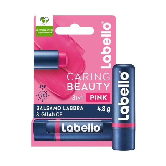 Labello Caring Beauty Balsamo Labbra & Guance SPF30 - Pink