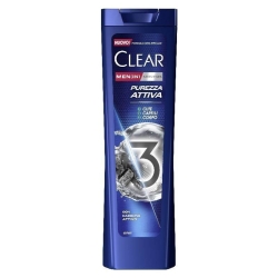 Clear Men Shampoo Antiforfora Freschezza Attiva 3in1 Con Carbone Attivo 225 ml