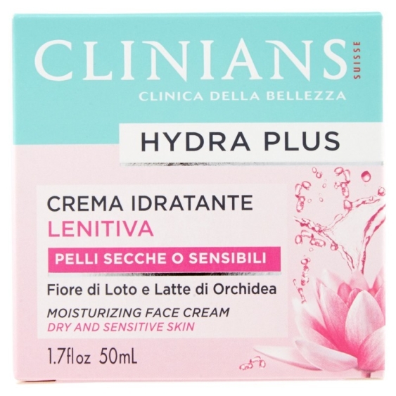 Clinians Hydra Plus Crema Viso Idratante Lenitiva Pelli Secche O Sensibili 50 ml