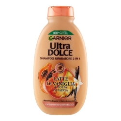 Garnier Ultra Dolce Shampoo 2 in 1 Latte Di Vaniglia E Polpa Di Papaya 250 ml