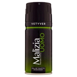 Malizia Deodorante Per Uomo Al Vetyver Spray Da 150 Ml