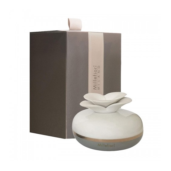 Millefiori Milano Air Design Fiore Diffusore In Ceramica Colore Grigio Da 130 Ml