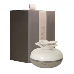 Millefiori Milano Air Design Fiore Diffusore In Ceramica Colore Tortora Da 130 Ml