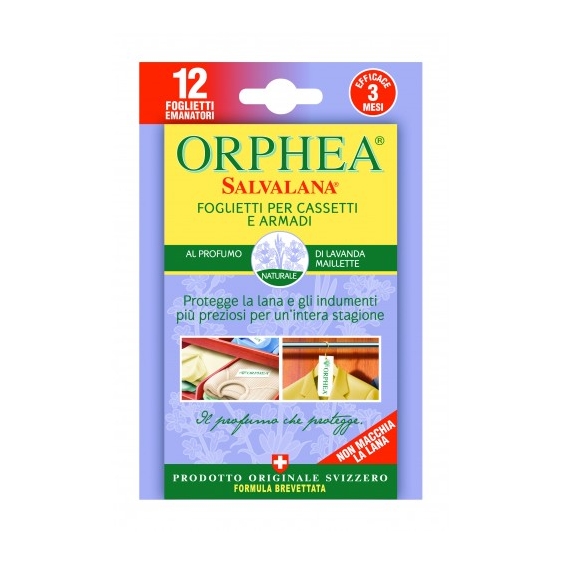 Orphea Salvalana Foglietti Per Cassetti E Armadi Al Profumo Di Lavanda Maillette 12 Foglietti
