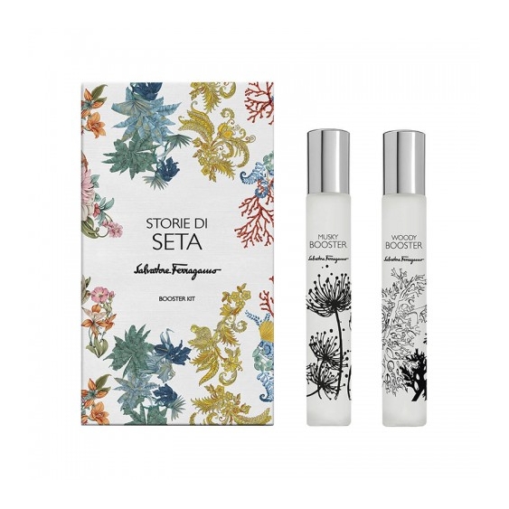 Salvatore Ferragamo Storie Di Seta Booster Kit Musky 10 Ml + Woody 10 Ml