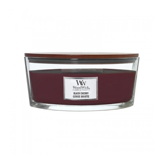 Woodwick Black Cherry Candela Profumata Ellittica 453 G