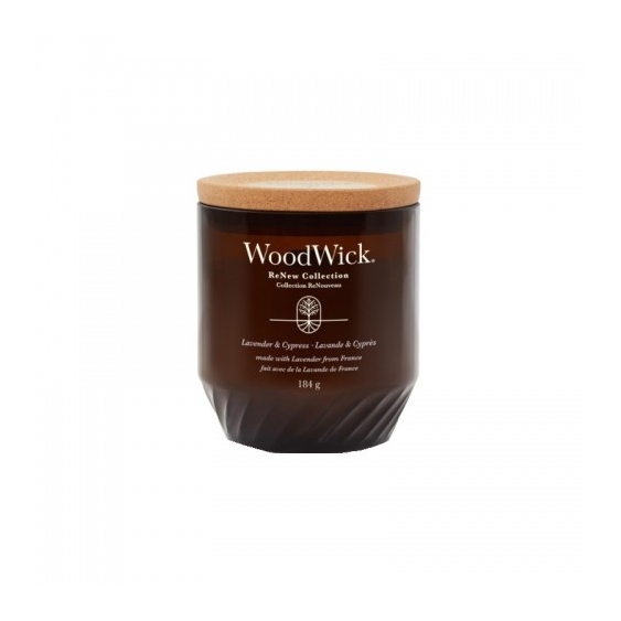 Woodwick Lavender & Cypress Candela Profumata Media 181 G