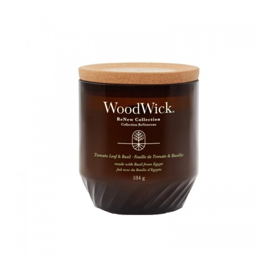 Woodwick Tomato Leaf & Basil Candela Profumata Media 181 G