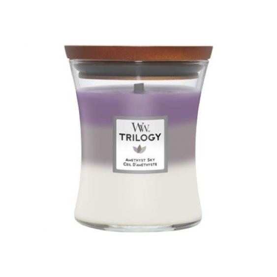 Woodwick Trilogy Amnet Sky Candela Profumata Medium 275 G