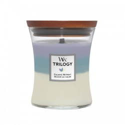 Woodwick Trilogy Calming Retreat Candela Profumata Media 275 G