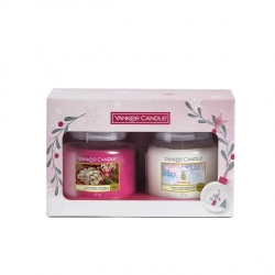 Yankee Candle Box Candele Profumate Medium Snow Globe Wonderland + Peppermint Pinwheels