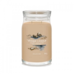 Yankee Candle Amber & Sandalwood Candela Profumata Signature Grande 567 G