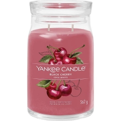 Yankee Candle Black Cherry Candela Signature Jar Profumata Grande