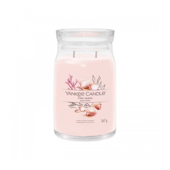 Yankee Candle Pink Sand Candela Signature In Giara Grande 567 G