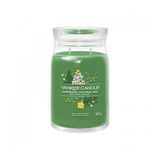 Yankee Candle Shimmering Christmas Tree Candela Profumata Giara Grande 567 G