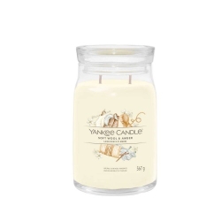 Yankee Candle Soft Wool & Amber Candela Signature Jar Profumata Grande