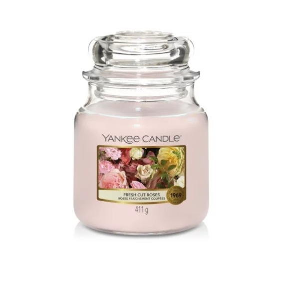Yankee Candle Fresh Cut Roses Candela Profumata In Giara Media