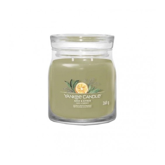 Yankee Candle Sage & Citrus Candela Profumata Signature Media 368 G