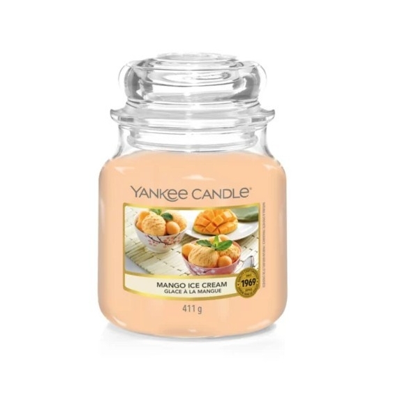 Yankee Candle Mango Ice Cream Candela Profumata Media In Barattolo