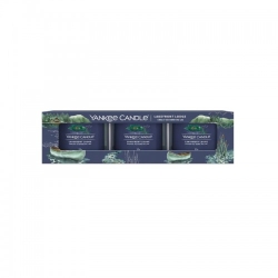 Yankee Candle Lakefront Lodge Set Da 3 Candele Votive In Vetro