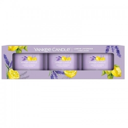 Yankee Candle Lemon Lavender 3 Candele Profumate Votive Da 37 G