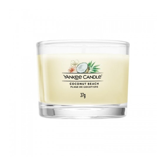Yankee Candle Coconut Beach Candela Votiva In Vetro 37 G