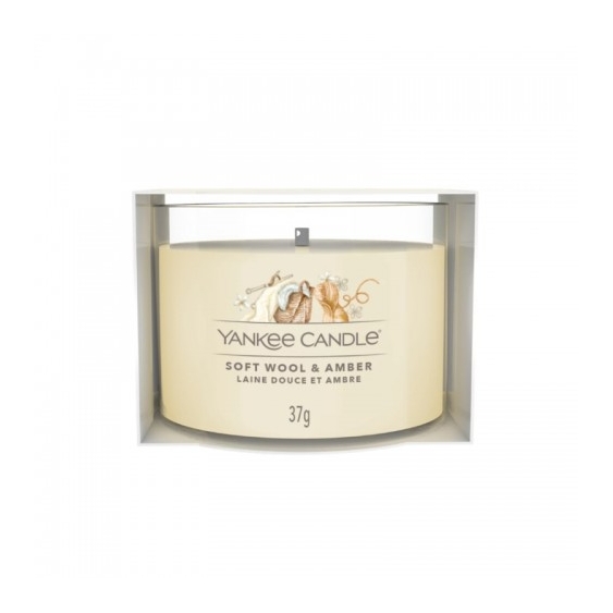 Yankee Candle Soft Wool & Amber Candela Votiva In Vetro 37 G