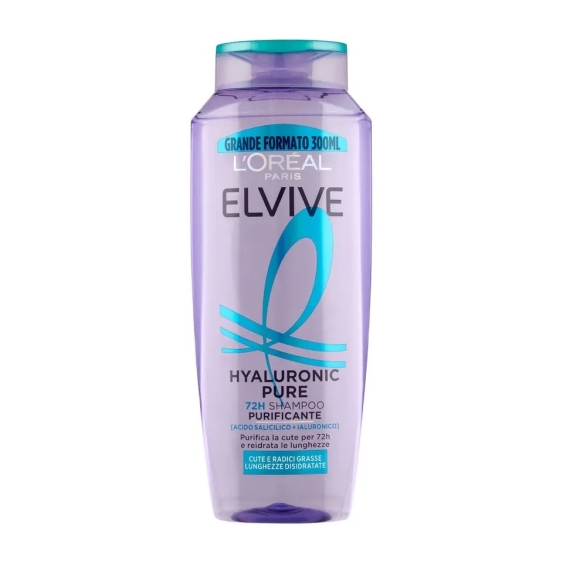 L'Oreal Paris Elvive Hyaluronic Pure 72h Shampoo Purificante 300 ml