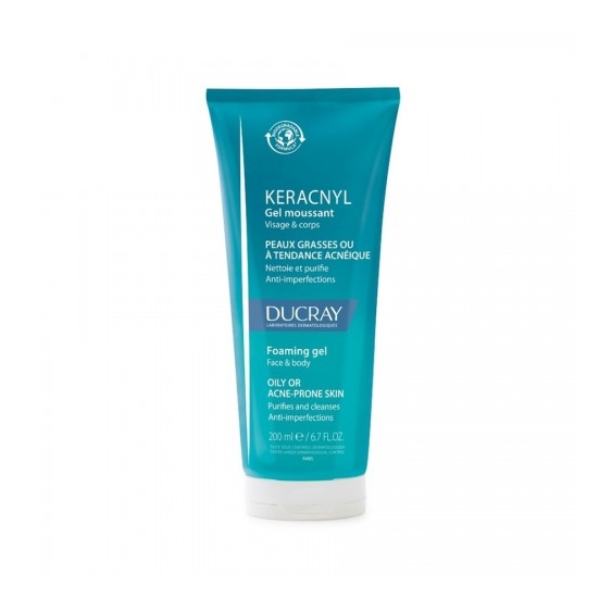 Ducray Keracnyl Gel Moussant Gel Detergente Per Viso E Corpo 200 Ml