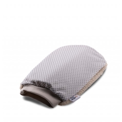 Isha Guanto Esfoliante In Cotone Filo D'Argento Bianco