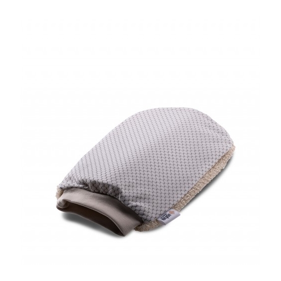 Isha Guanto Esfoliante In Cotone Filo D'Argento Bianco