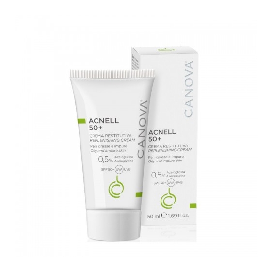 Canova Acnell 50+ Crema Gel Crema Viso Per Pelli Miste, Grasse E A Tendenza Acneica