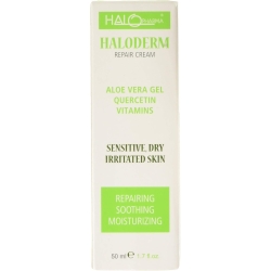 Halo Pharma Haloderm Crema Hr Idratante Lenitiva Per Pelli Sensibili Con Aloe Vera 50 Ml