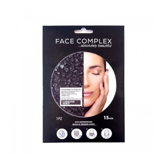 Face Complex Maschera In Tessuto Al Carbone Nero