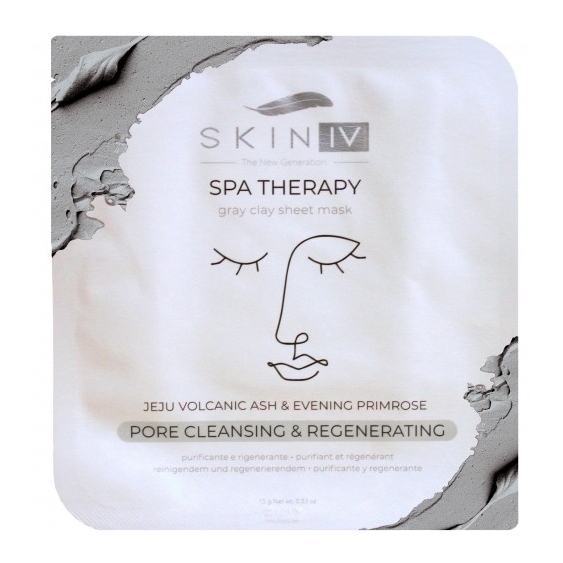 Skin Iv Maschera Purificante In Tessuto Con Argilla Grigia