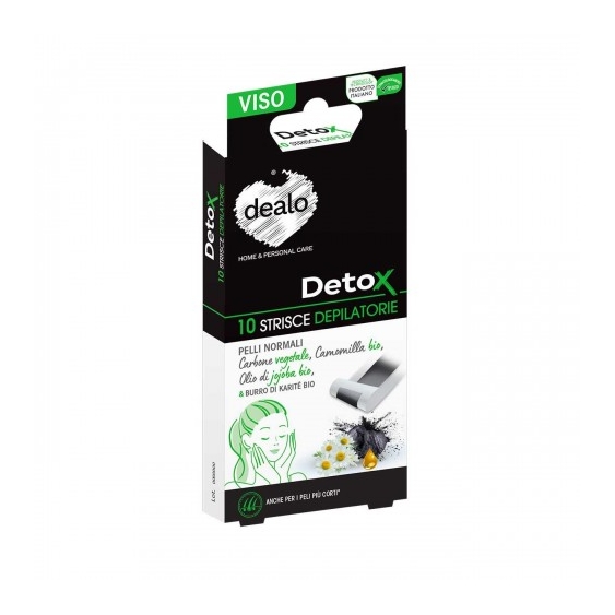 Dealo Detox 10 Strisce Depilatorie Per Il Viso