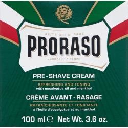 Proraso Crema Pre Barba Crema Rinfrescante E Tonificante All'Eucalipto Nuova Formula 100Ml